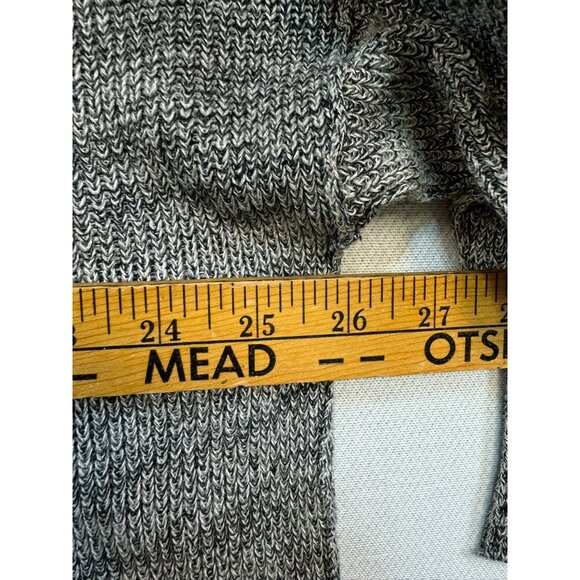 Free People Womens Oversized Knit Sweater  L Gray Linen Blend - Picture 8 of 12